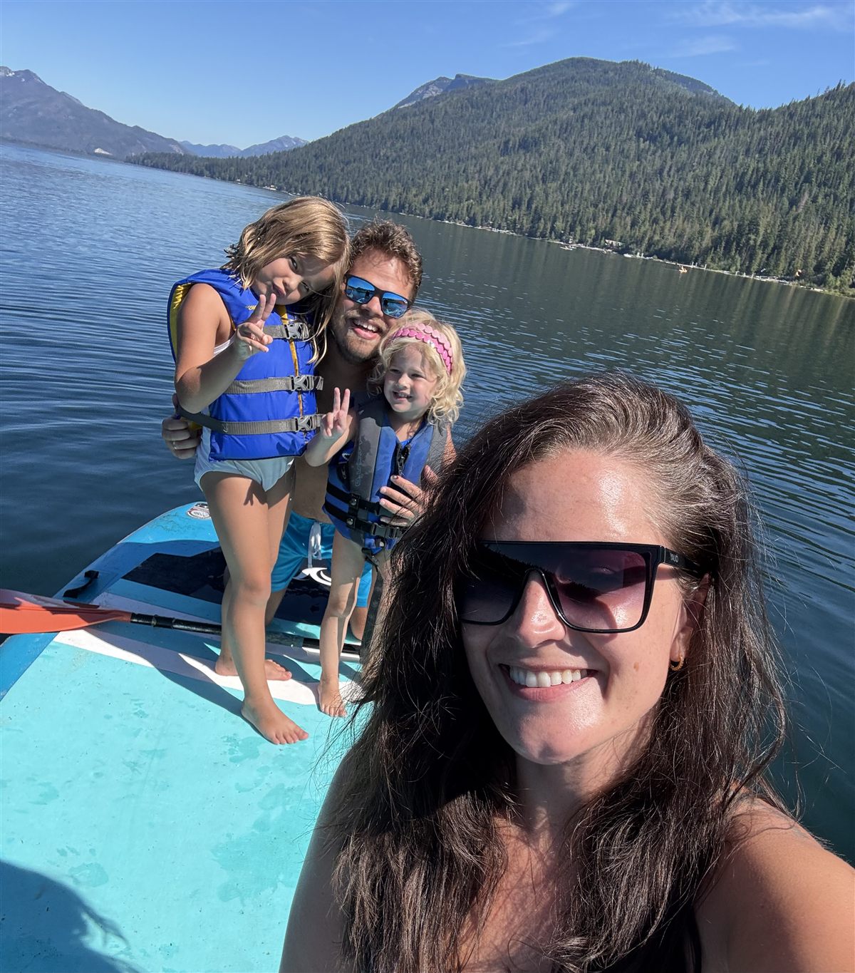 Everett and family spending time together on the water